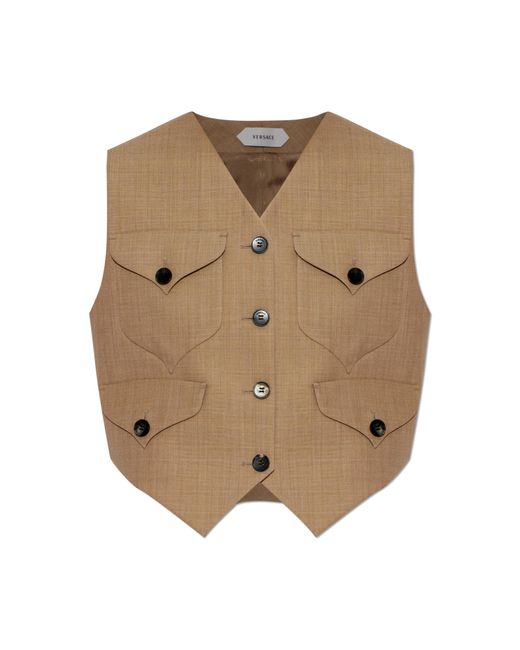 Versace Natural Wool Vest