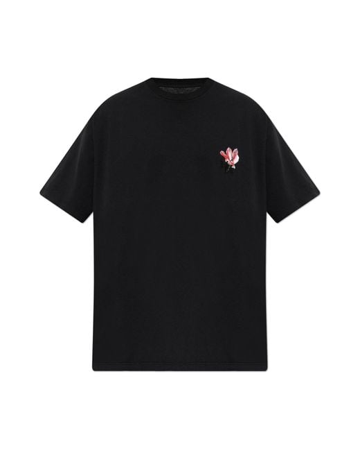 Maison Margiela Black T-Shirt With Print for men