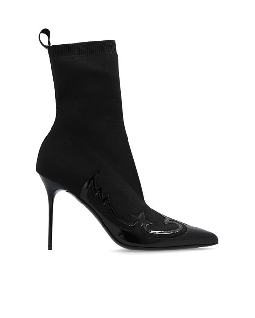 Balmain Black Heeled Ankle Boots,