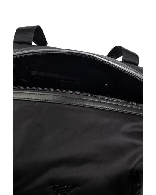 Emporio Armani Black Handbag With Logo, for men