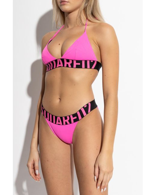 DSquared² Pink Swimsuit Bottom