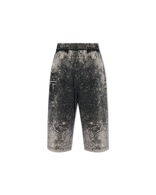 DIESEL Gray ‘P-Eckyo-Peeloval’ Cotton Shorts, ' for men