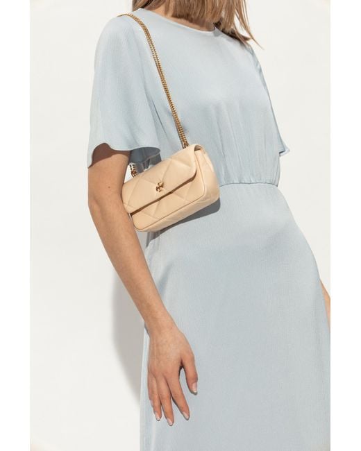 Tory Burch Natural Kira Diamond Mini Shoulder Bag