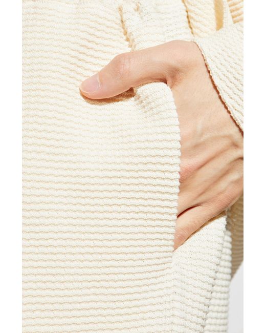 Homme Plissé Issey Miyake Natural Ribbed Shorts for men