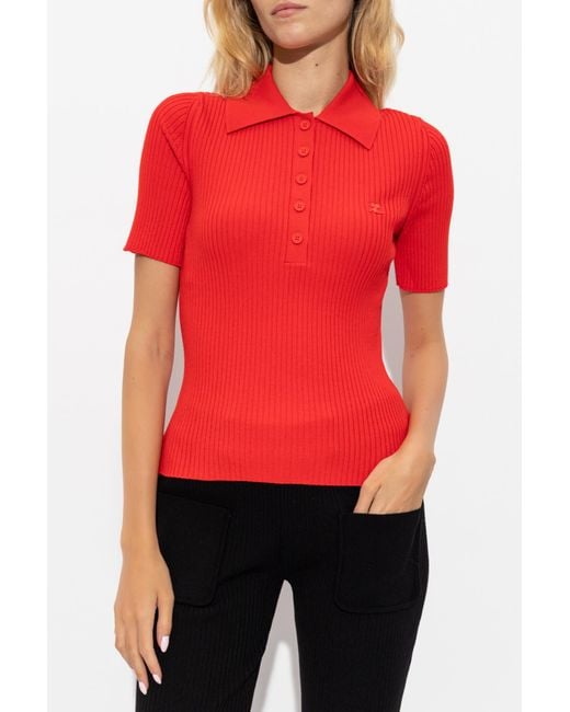 Courreges Red Top With Z Logo