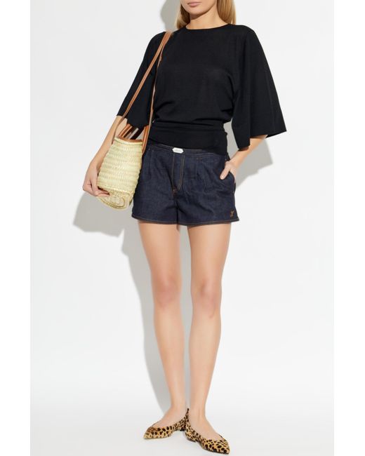 Jacquemus Black Top With Embroidered Logo