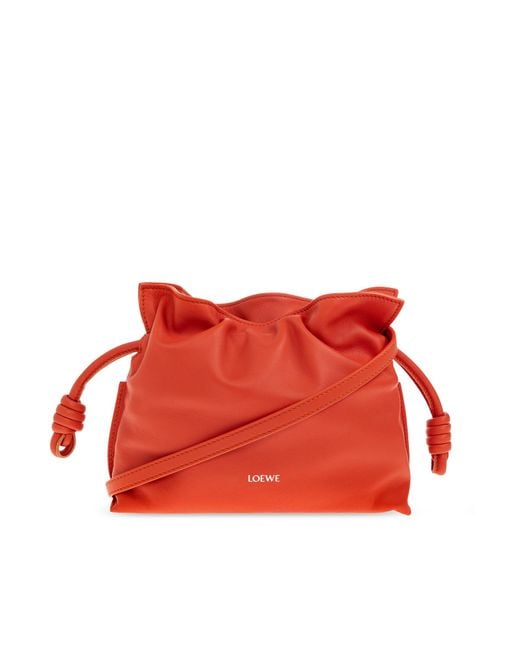 Loewe Red Clutch Bag "Flamenco"