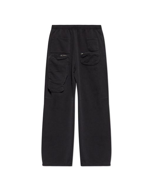 MM6 by Maison Martin Margiela Black Sweatpants With Logo for men