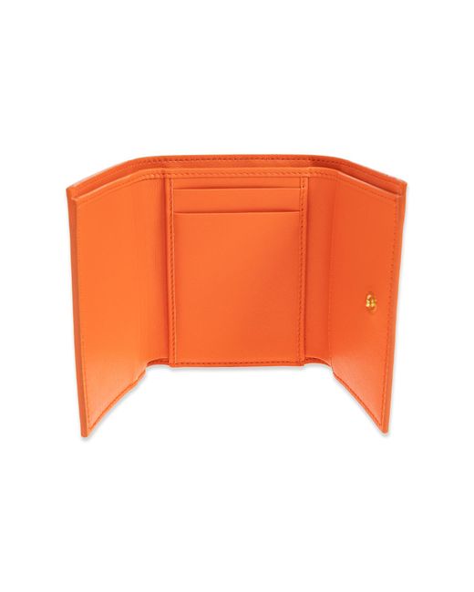 Dolce & Gabbana Orange Leather Wallet