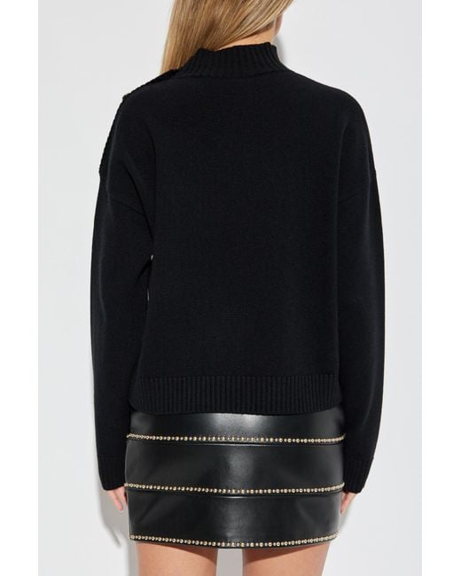 Versace Black Sweater With A Stand-Up Collar