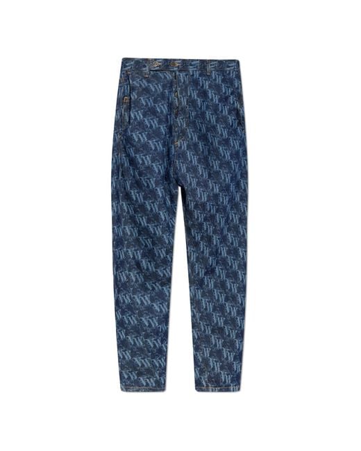 Vivienne Westwood Blue 'Baggy' Jeans With Logo