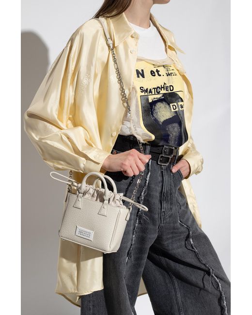 Maison Margiela White '5Ac' Shopper Bag