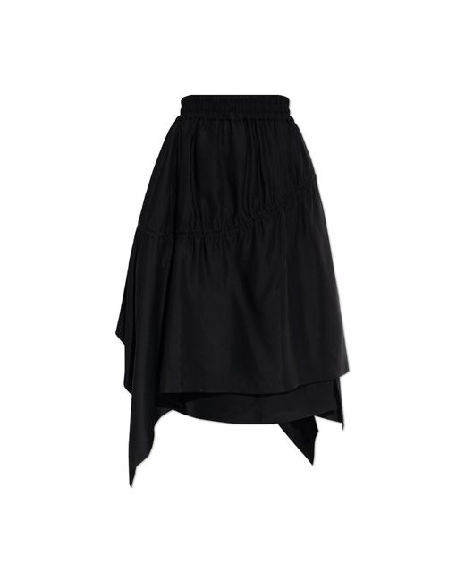 Y-3 Black Skirt With Stitching