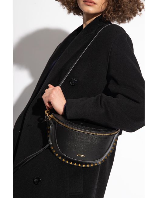 Isabel Marant Black 'skano' Shoulder Bag In Leather