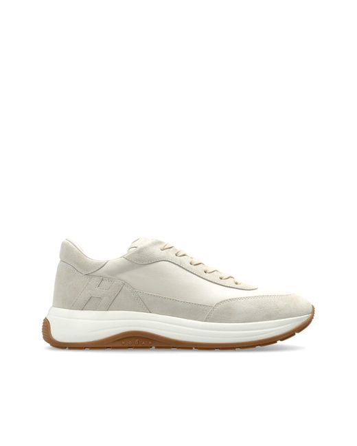 Hogan White Leather Sports Shoes for men