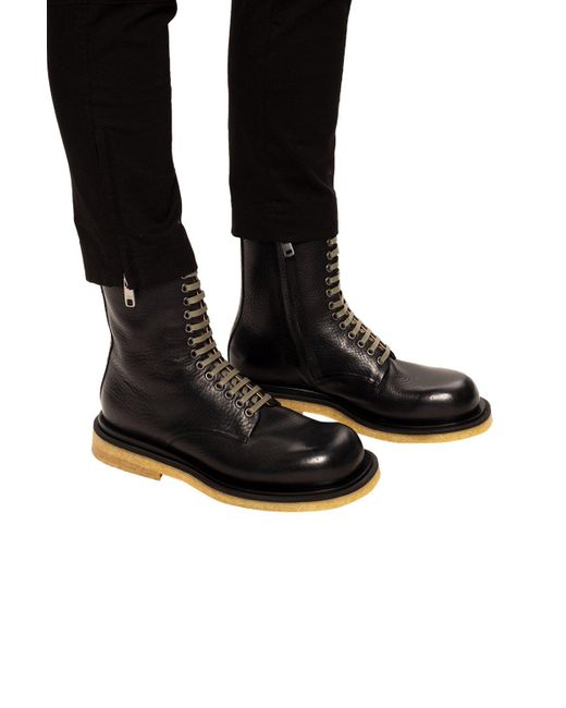 Bottega Veneta Black Lace-up Boots for men
