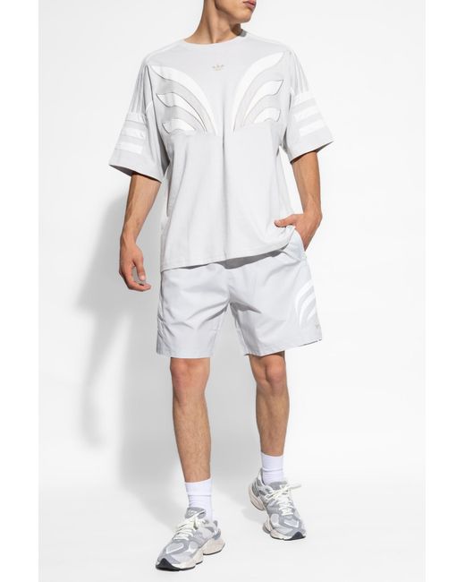 Adidas Originals White Logo Shorts for men