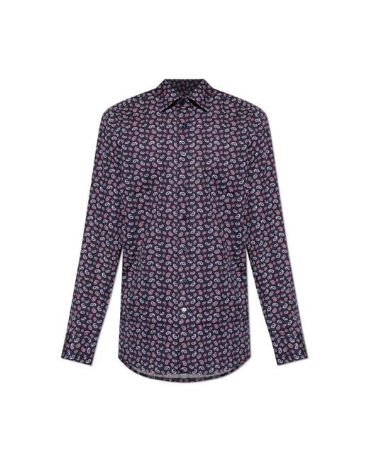 Etro Purple Shirt With Print for men