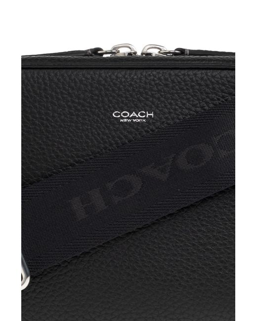 COACH Black Monogram Shoulder Bag for men