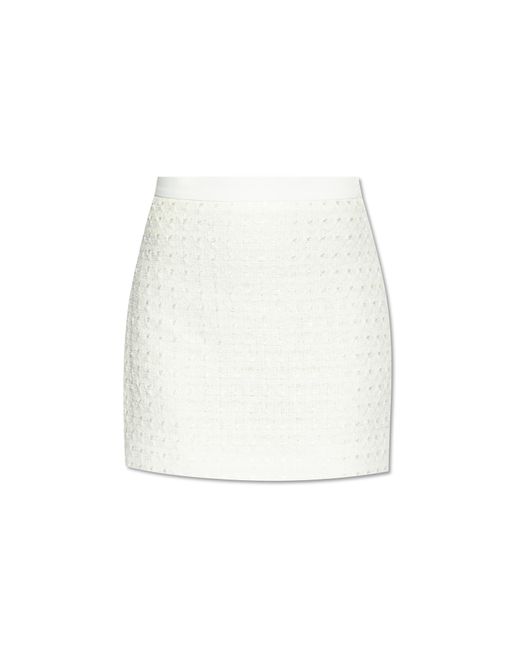 Casablancabrand White Tweed Skirt,