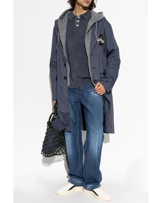 DSquared² Blue Polo With Pocket for men
