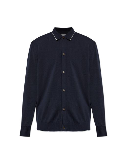 Eleventy Blue Cotton Cardigan for men