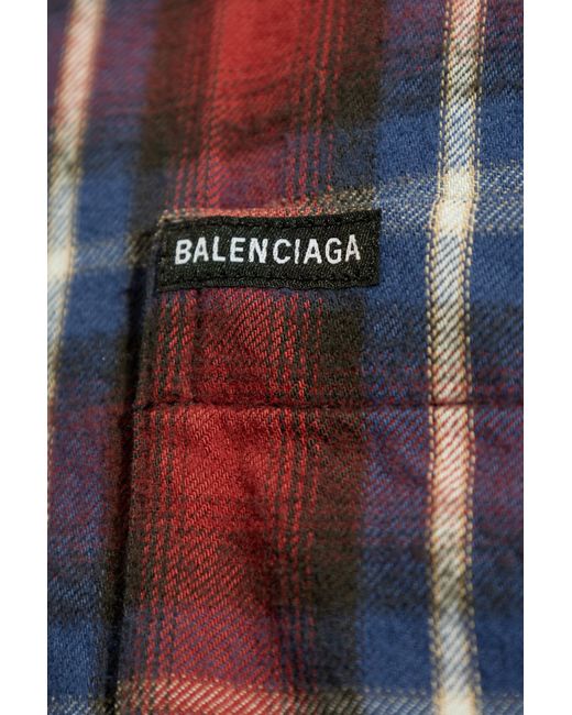 Balenciaga Checkered Pattern Shirt for men
