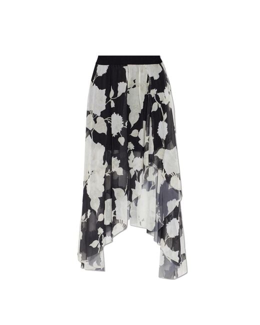 AllSaints Black Asymmetric Skirt 'Loria'