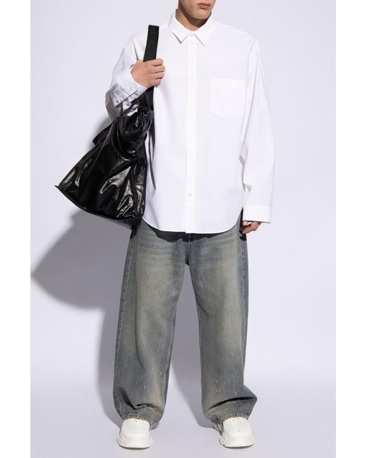 Balenciaga Gray Shirt With A Pocket for men