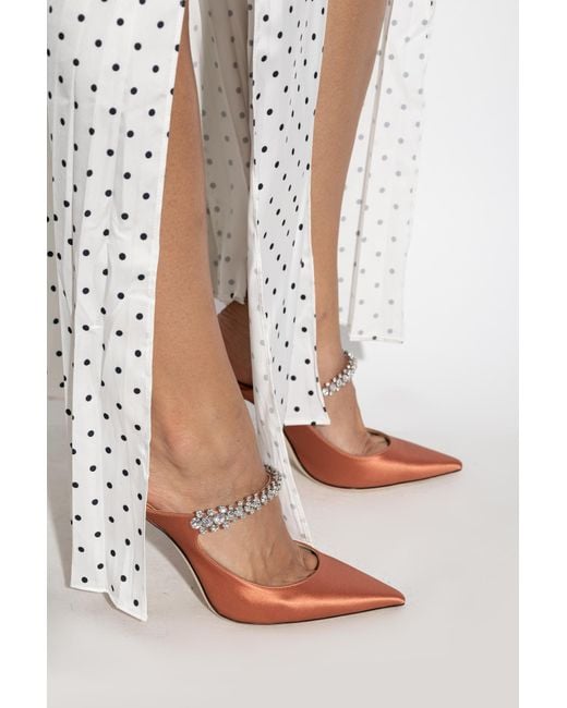 Jimmy Choo Red 'Bing 100' Heeled Mules