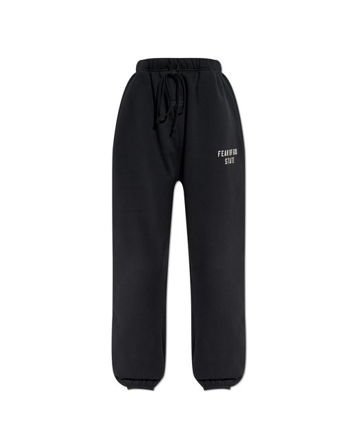 Fear Of God Black Sweatpants With Logo Patch