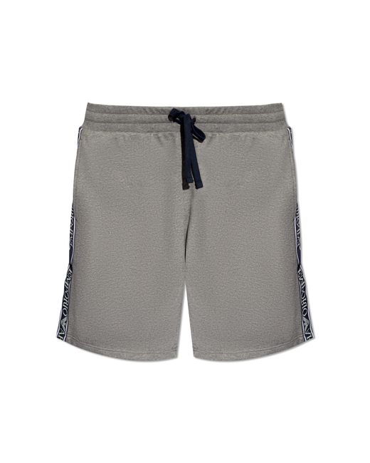 Emporio Armani Gray Shorts With Logo, for men