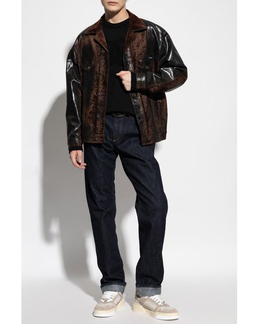 Dolce & Gabbana Black Wool Sweater With Logo for men