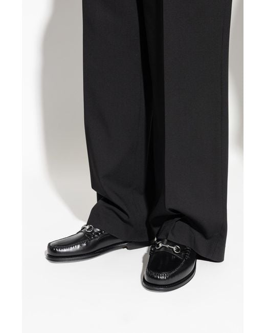 G.H.BASS Black "Weejuns Lincoln Horsebit" Loafers for men
