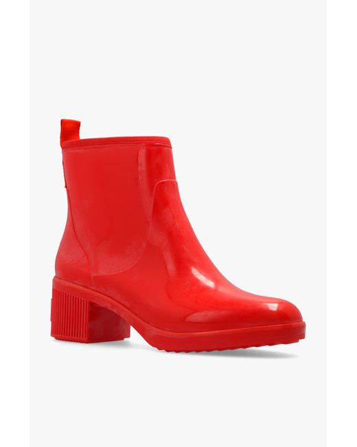 Kate Spade Red ‘Puddle’ Heeled Rain Boots