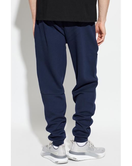 EA7 Blue Sweatpants With Logo Patch for men