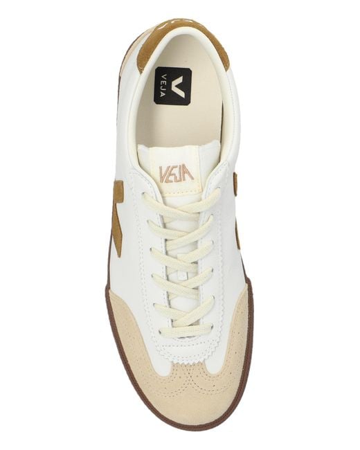 Veja Black Sports Shoes Volley O.T. Leather for men