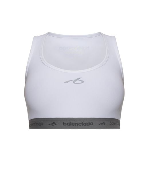 Balenciaga White Sports Bra