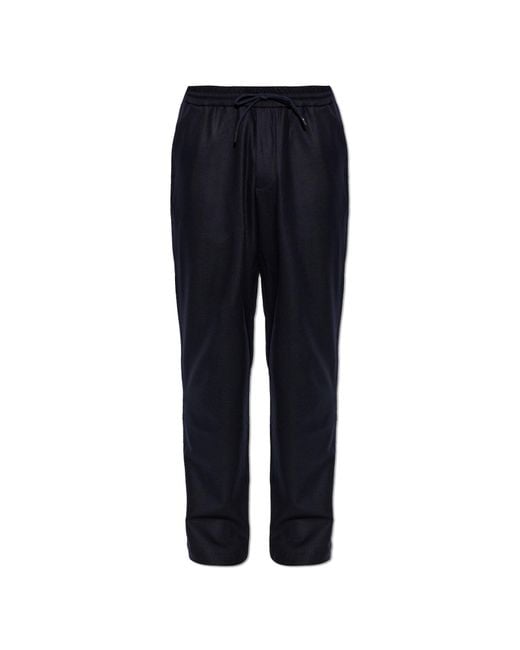 Sease Blue Wool Trousers With Belt for men