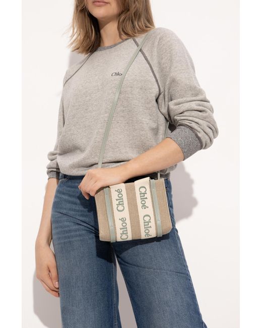 Chloé White Shoulder Bag 'Woody Mini'