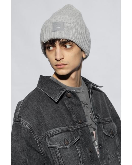 Acne studios beanie best sale grey