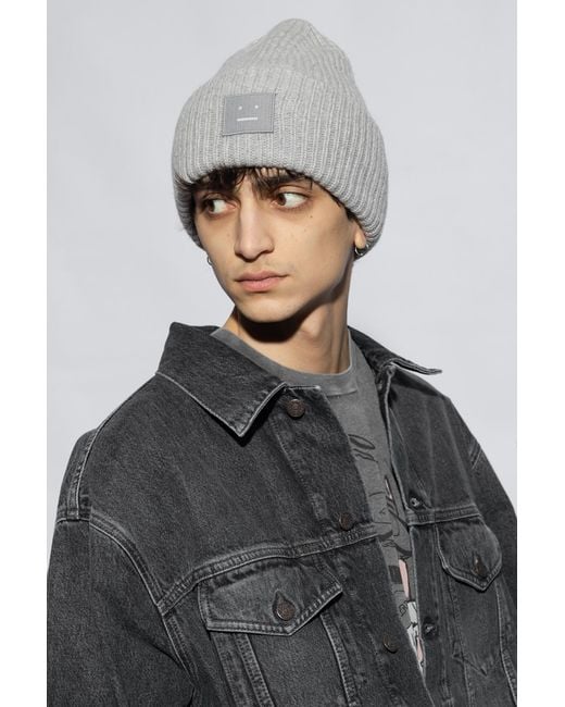 Acne White Beanie With Logo,