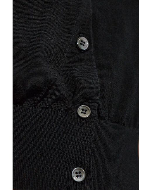 T By Alexander Wang Black Short-Sleeved Cardigan