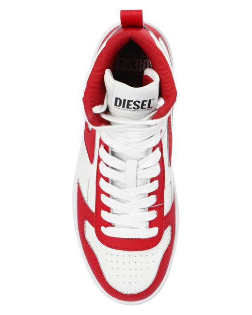 DIESEL 's-ukiyo V2 Mid' Sneakers in Red | Lyst