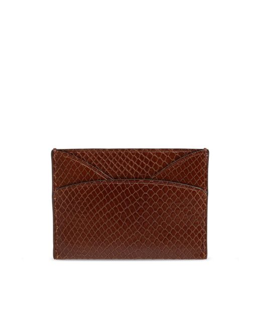 Tory Burch Brown Leather Card Holder