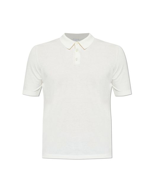 Eleventy White Cotton Polo for men