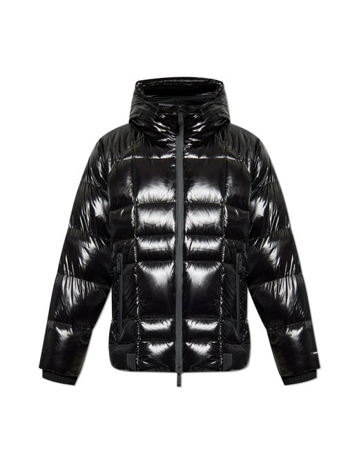 DSquared² Black Down Jacket With Hood for men