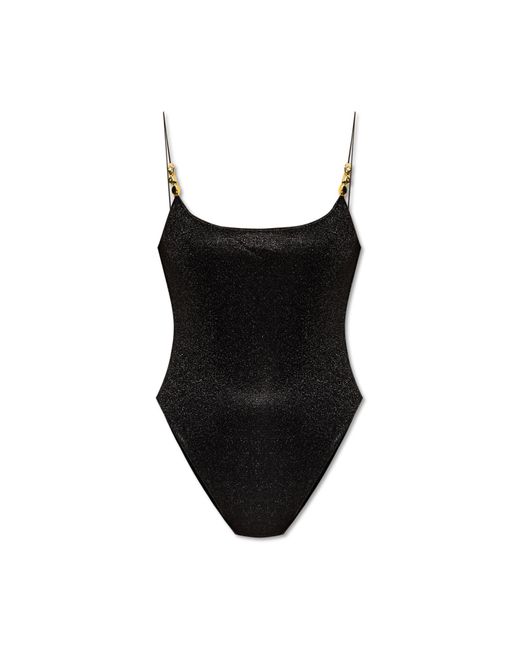 Oseree Black One-Piece Swimsuit