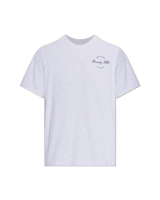 Sporty & Rich White T-Shirt With Print