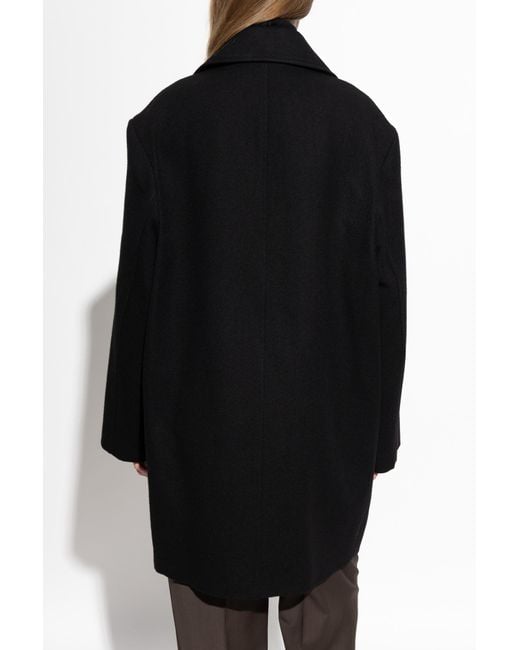 Totême Black Wool Coat